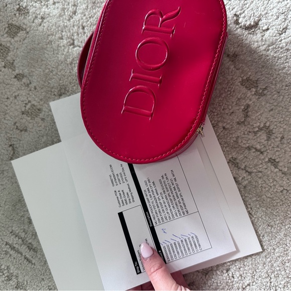 Dior Red Cosmetic Bag - Picture 1 of 3